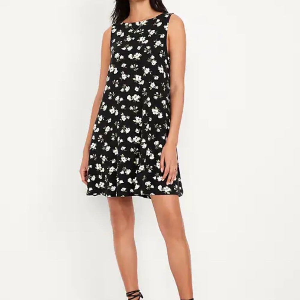 Old Navy Black Floral Mini Dress